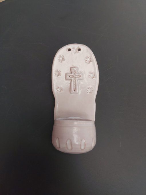 Bénitier blanc en céramique