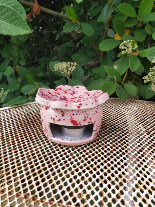 Brûleur Huiles Essentielles rose moucheté