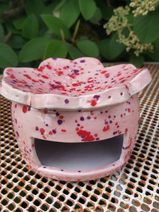 Brûleur Huiles Essentielles rose moucheté
