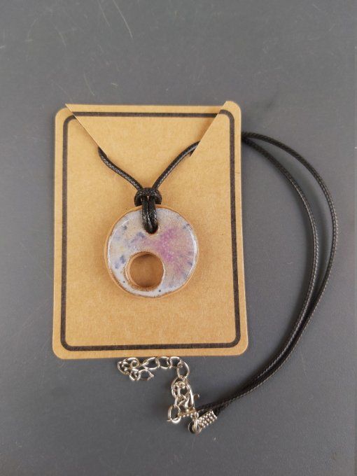 Pendentif rond en céramique