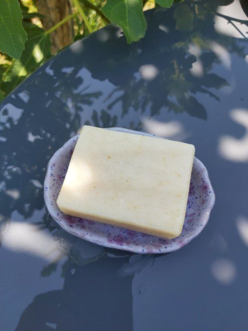 Porte-savon violet moucheté