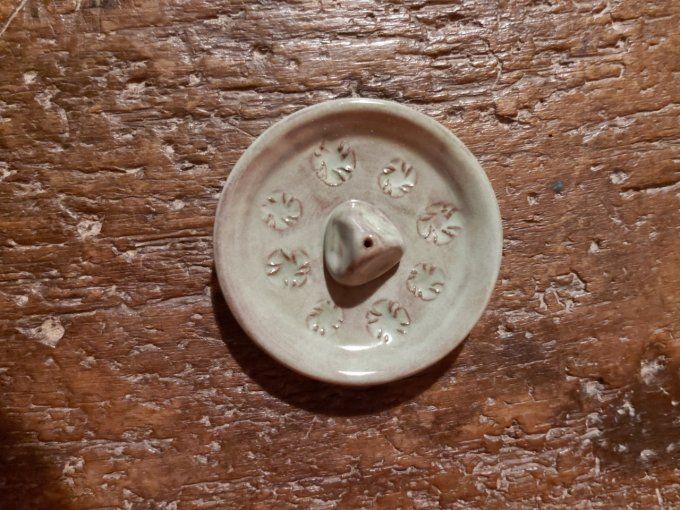 Porte-encens rond vert