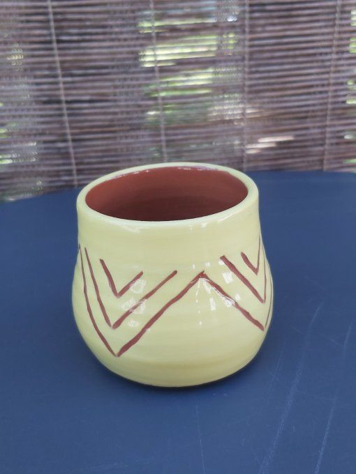 Pot à cactus jaune